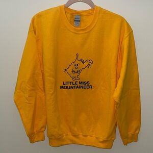 NWOT West Virginia WVU Little Miss Mountaineer Crewneck Sweatshirt